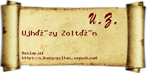 Ujházy Zoltán névjegykártya